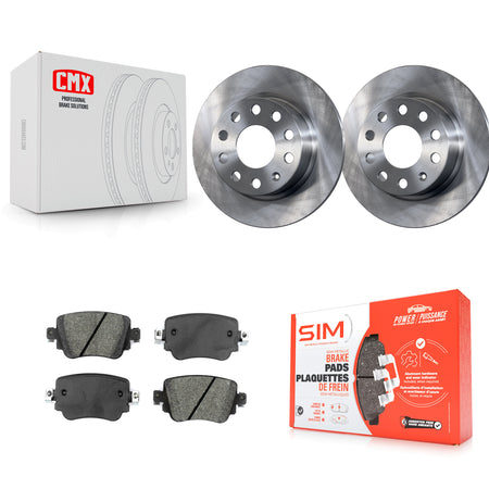 Rear Disc Brake Rotors And Semi-Metallic Pads Kit For 2015 Volkswagen Golf SportWagen K8S-105056