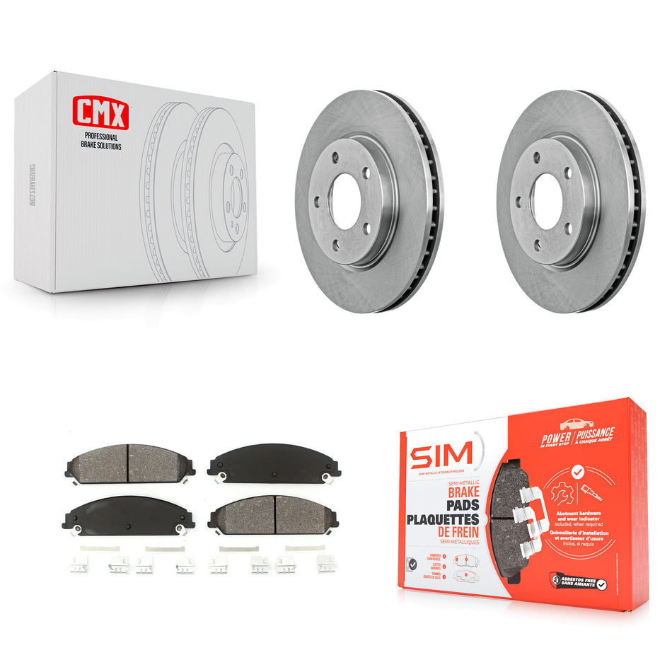 Front Brake Rotor Semi-Metallic Pad Kit For Dodge Caliber With 276mm Diameter K8S-105064