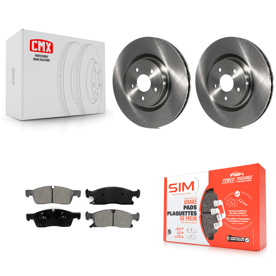 Front Brake Rotor Semi-Metallic Pad Kit For Dodge Durango With 380mm Diameter K8S-105073