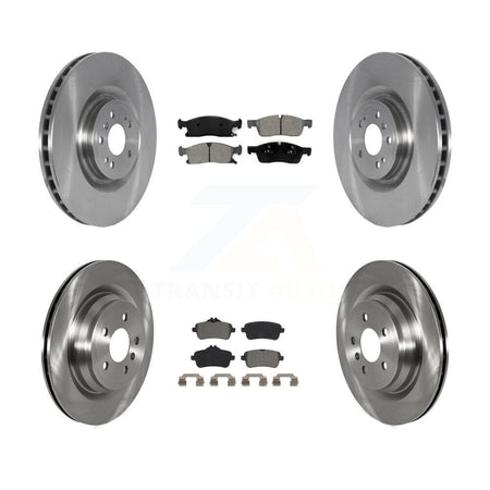 Front Rear Brake Rotor Semi-Metallic Pad Kit For 19 Mercedes-Benz GLE400 With AMG Package K8S-105079