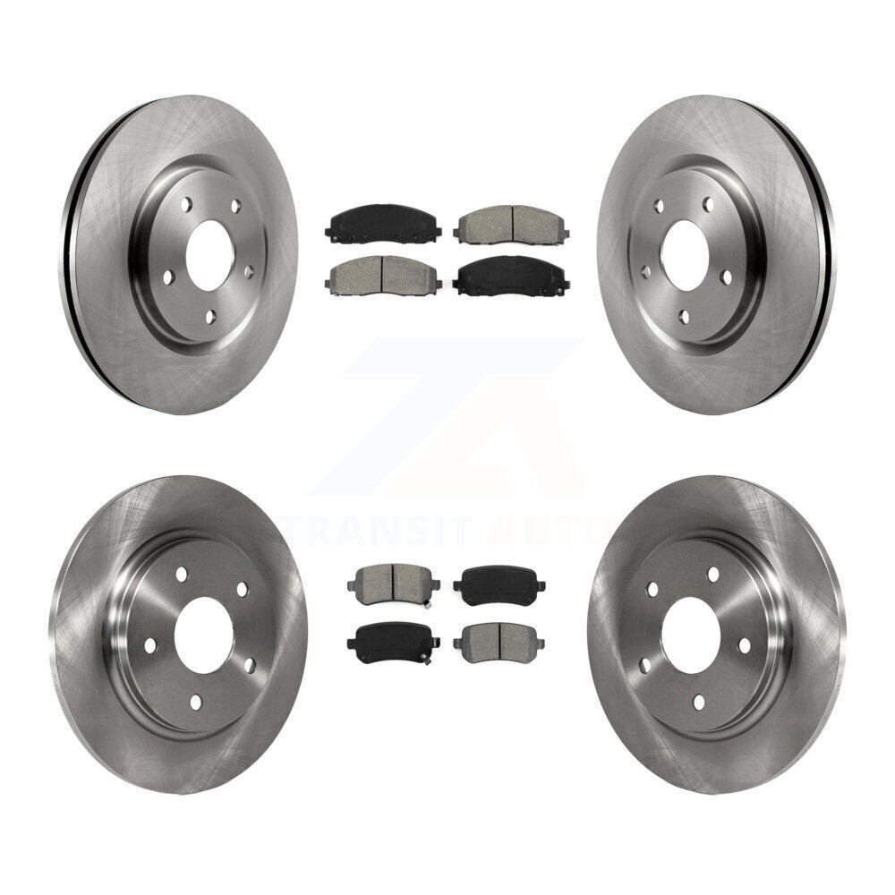 Front Rear Disc Brake Rotors And Semi-Metallic Pads Kit For Volkswagen Routan K8S-105082