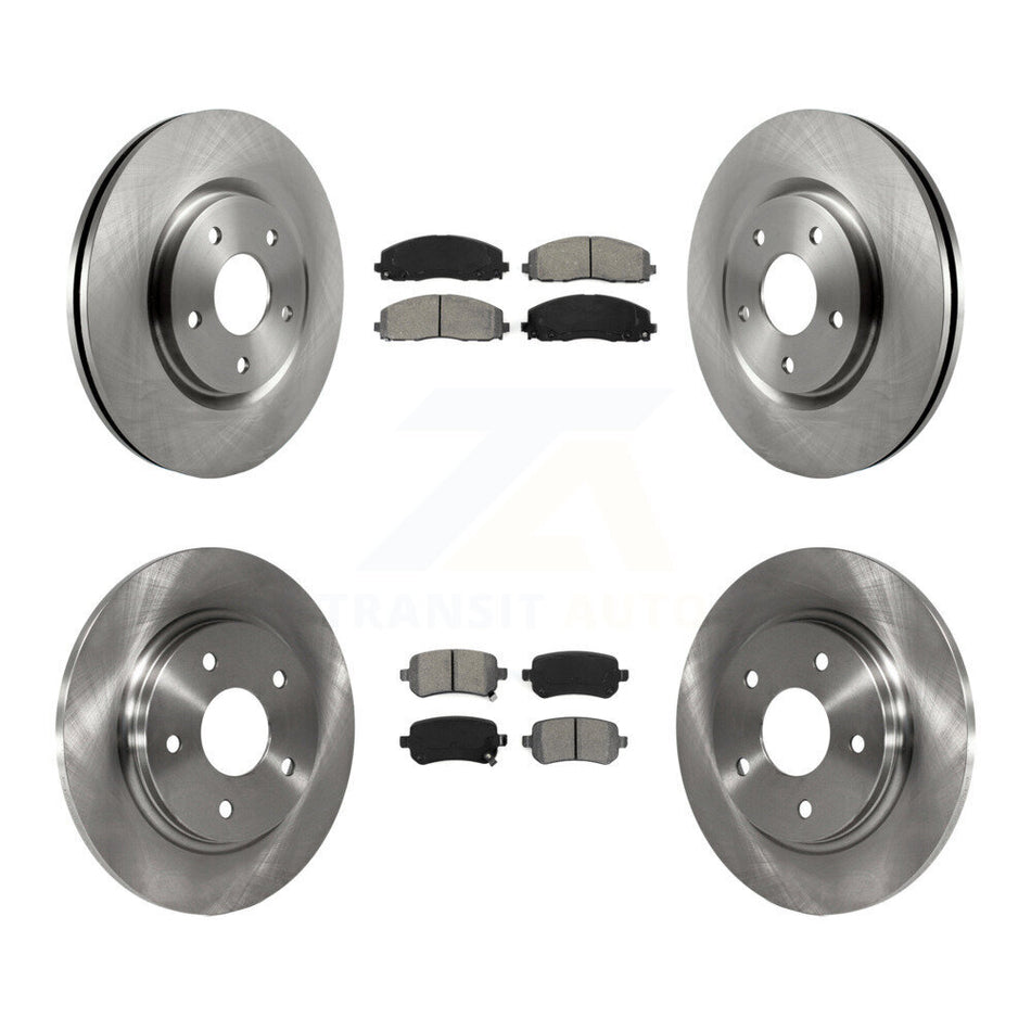 Front Rear Disc Brake Rotors And Semi-Metallic Pads Kit For Volkswagen Routan K8S-105082