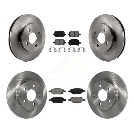 Front Rear Brake Rotors & Semi-Metallic Pad Kit For 2007-2008 Pontiac G5 Disc rear brakes K8S-105084