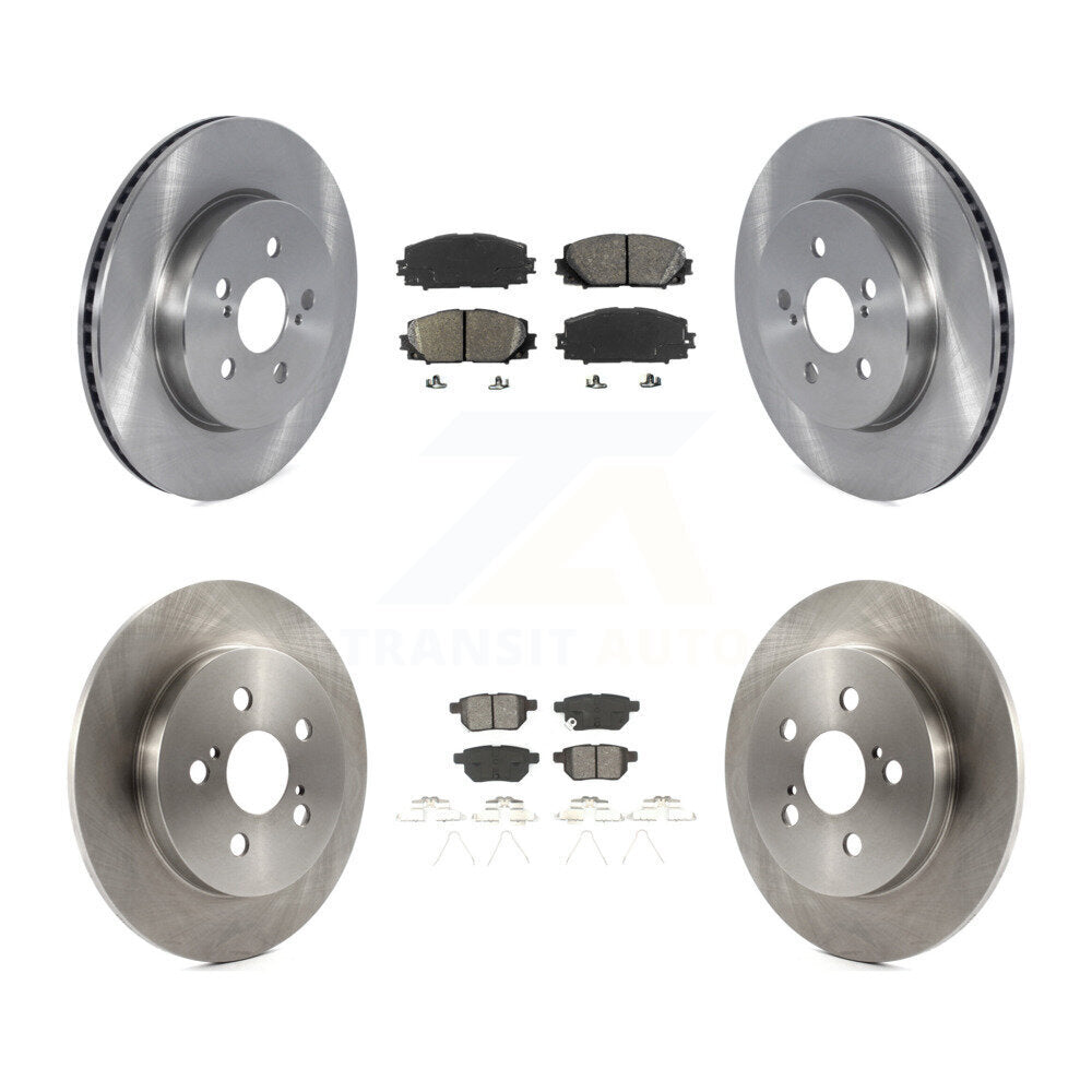 Front Rear Disc Brake Rotors Semi-Metallic Pad Kit For 2019 Toyota Prius Prime From 05 19 K8S-105085