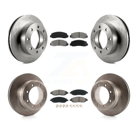 Front Rear Disc Brake Rotors And Semi-Metallic Pads Kit For Ford F-250 Super Duty K8S-105086