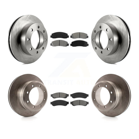 Front Rear Disc Brake Rotor Semi-Metallic Pad Kit For 2008-2009 Ford F-250 Super Duty 4WD K8S-105087