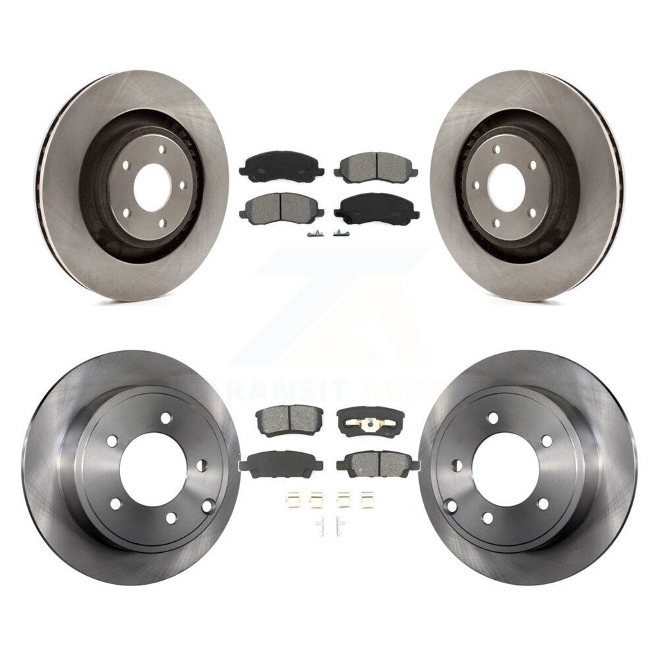 Front Rear Disc Brake Rotor And Semi-Metallic Pad Kit For 2008-2009 Dodge Caliber R/T/SXT K8S-105088