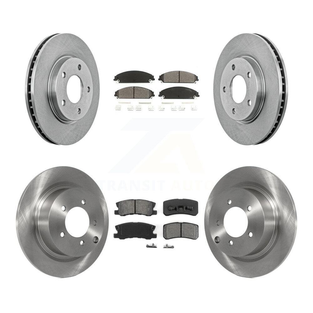 Front Rear Disc Brake Rotors And Semi-Metallic Pads Kit For 2008-2009 Dodge Caliber SRT-4 K8S-105089