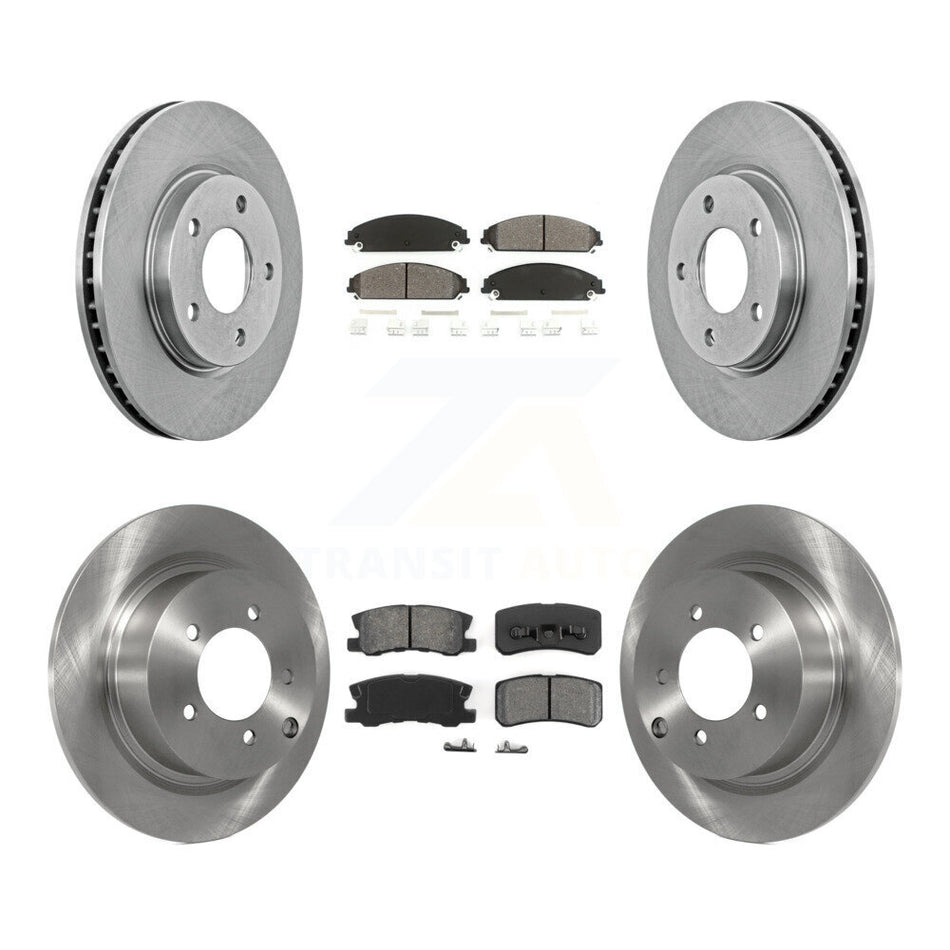 Front Rear Disc Brake Rotors And Semi-Metallic Pads Kit For 2008-2009 Dodge Caliber SRT-4 K8S-105089