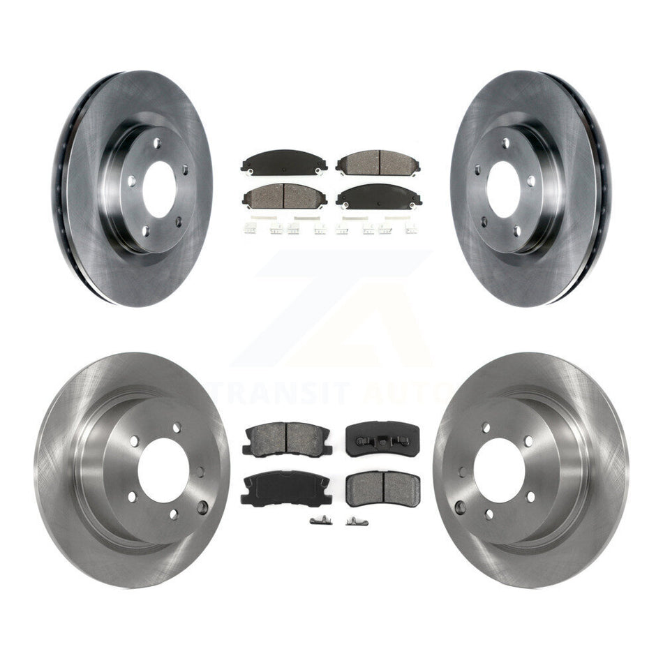 Front Rear Disc Brake Rotors And Semi-Metallic Pads Kit For 2008-2009 Dodge Caliber SRT-4 K8S-105090