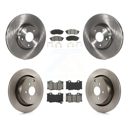 Front Rear Disc Brake Rotor Semi-Metallic Pad Kit For INFINITI M37 QX70 Q70 Q70L M56 M35h K8S-105091