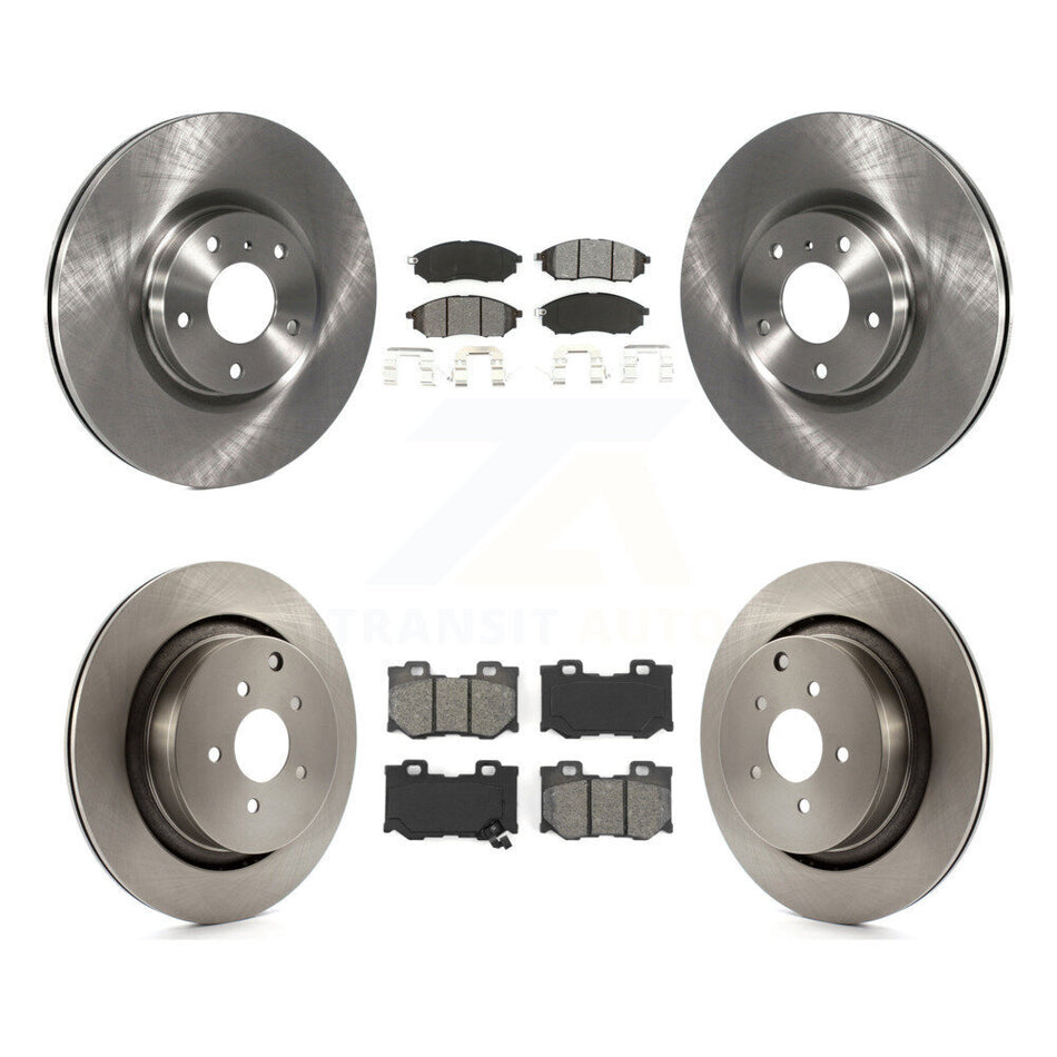 Front Rear Disc Brake Rotor Semi-Metallic Pad Kit For INFINITI M37 QX70 Q70 Q70L M56 M35h K8S-105091