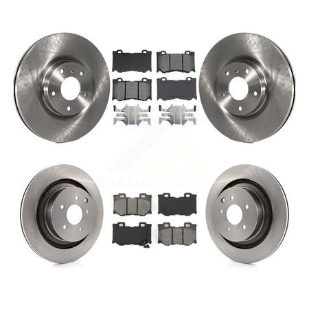 Front Rear Brake Rotors & Semi-Metallic Pad Kit For 09-13 INFINITI G37 With Brembo Brakes K8S-105092