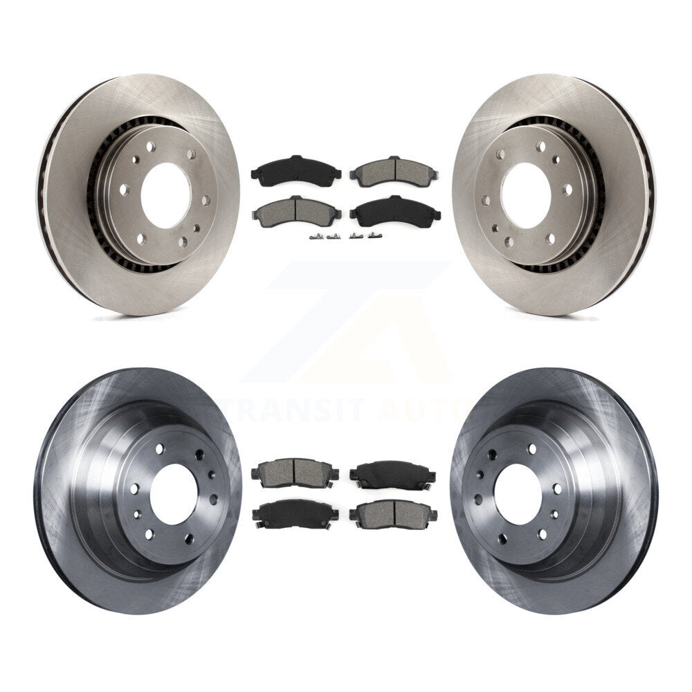 Front Rear Brake Rotor Semi-Metallic Pad Kit For 2006 Isuzu Ascender With 3rd Row Seating K8S-105094