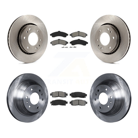 Front Rear Brake Rotor Semi-Metallic Pad Kit For 2006 Isuzu Ascender With 3rd Row Seating K8S-105094