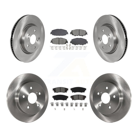 Front Rear Disc Brake Rotors And Semi-Metallic Pads Kit For 2023 Toyota Prius AWD K8S-105097
