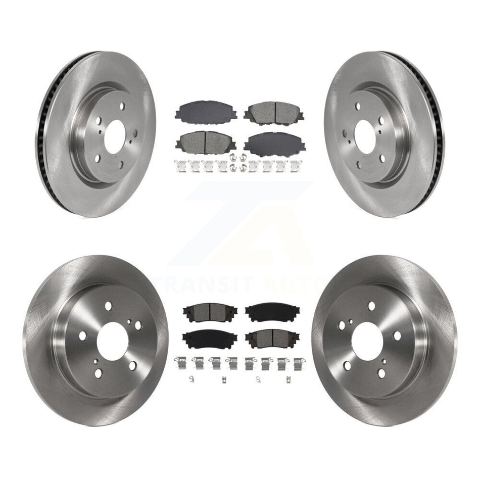 Front Rear Disc Brake Rotors And Semi-Metallic Pads Kit For 2023 Toyota Prius AWD K8S-105097
