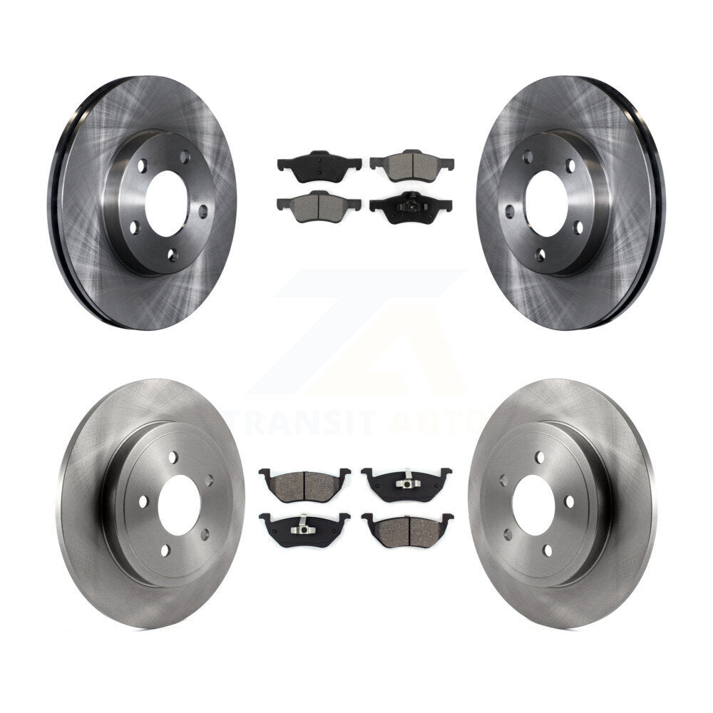 Front Rear Disc Brake Rotors And Semi-Metallic Pads Kit For Mercury Mariner K8S-105098