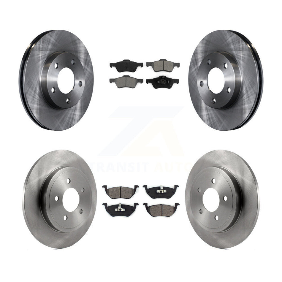 Front Rear Disc Brake Rotors And Semi-Metallic Pads Kit For Mercury Mariner K8S-105098