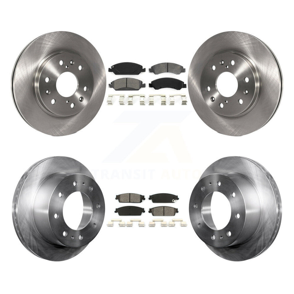 Front Rear Brake Rotor And Semi-Metallic Pad Kit For 2011 Chevrolet Silverado 1500 Hybrid K8S-105100