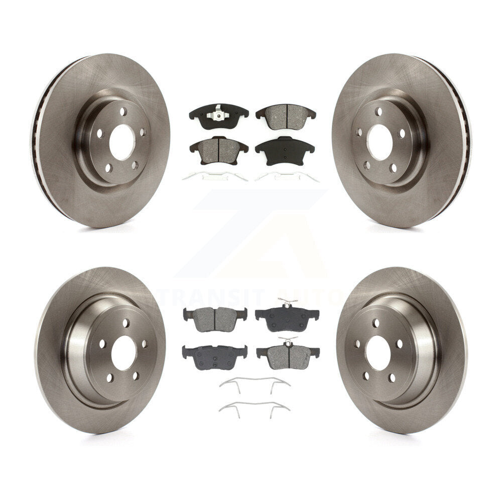 Front Rear Brake Rotor & Semi-Metallic Pad Kit For 2019-2020 Ford Police Responder Hybrid K8S-105101