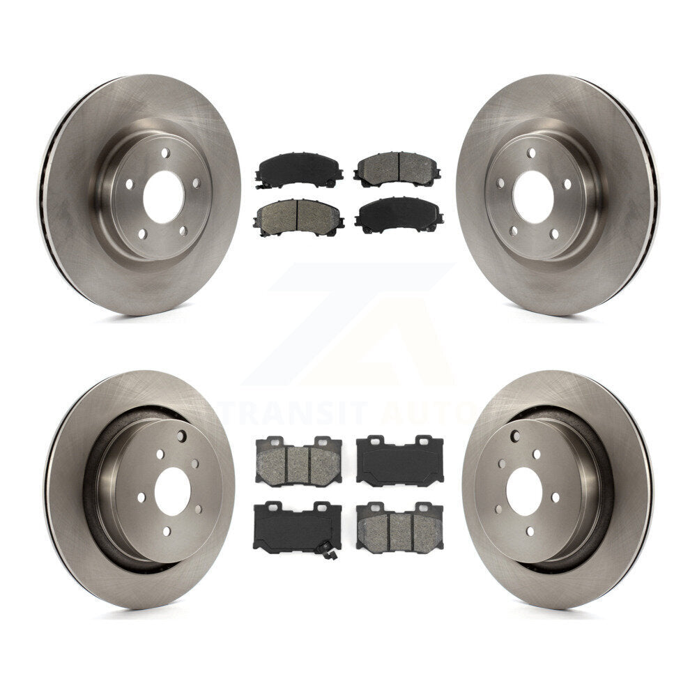 Front Rear Disc Brake Rotors And Semi-Metallic Pads Kit For INFINITI Q50 Q60 K8S-105102