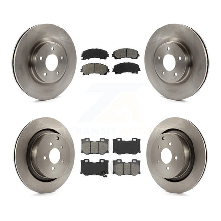 Front Rear Disc Brake Rotors And Semi-Metallic Pads Kit For INFINITI Q50 Q60 K8S-105102