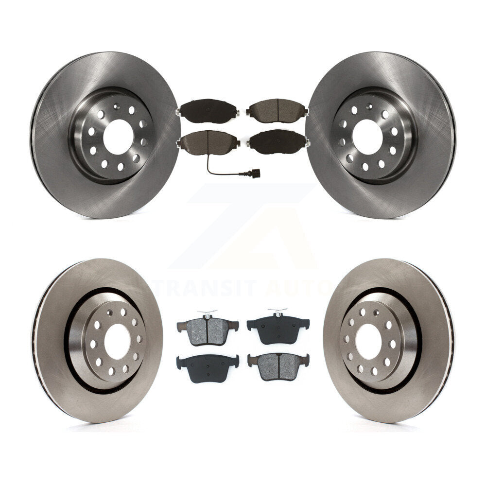 Front Rear Disc Brake Rotor & Semi-Metallic Pad Kit For Volkswagen Arteon Audi A3 Quattro K8S-105103