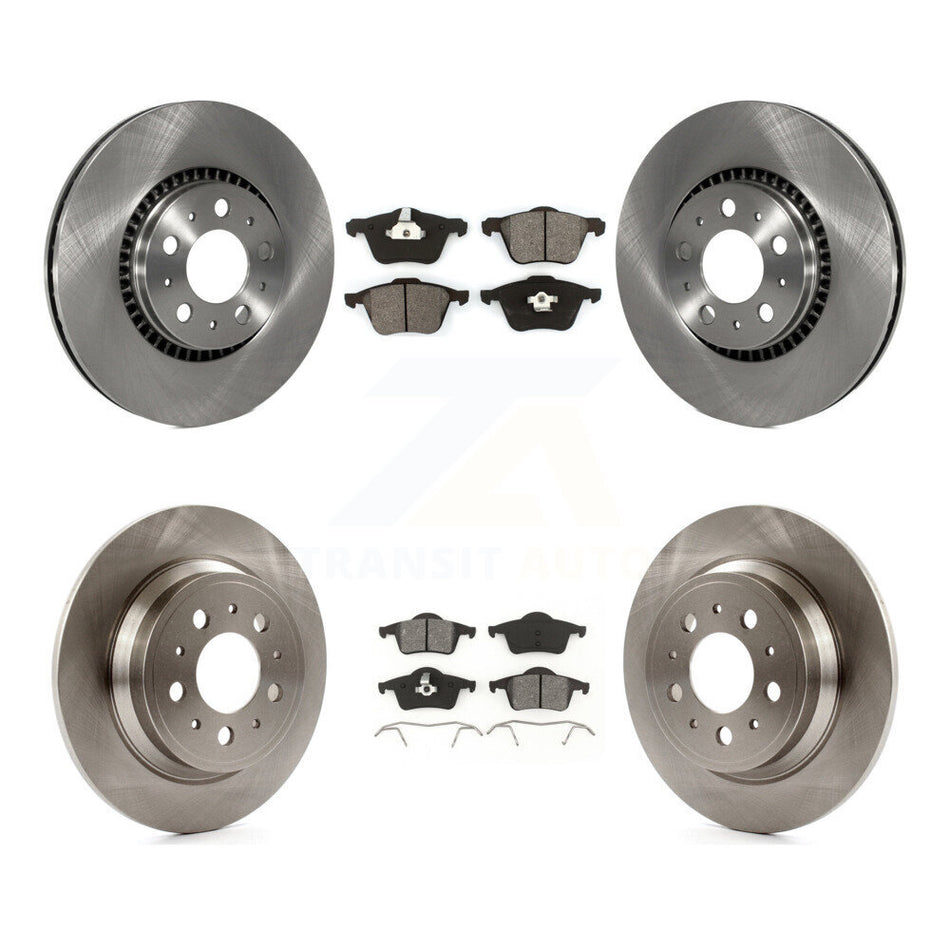 Front Rear Disc Brake Rotors And Semi-Metallic Pads Kit For 2008-2009 Volvo S60 2.5T K8S-105108