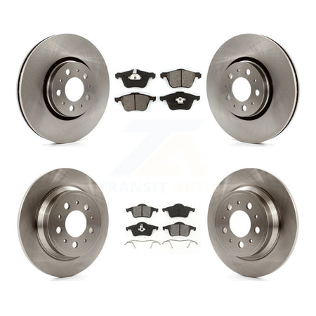 Front Rear Disc Brake Rotors And Semi-Metallic Pads Kit For 2008 Volvo S60 2.5T K8S-105109