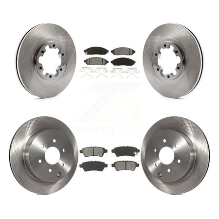 Front Rear Disc Brake Rotor & Semi-Metallic Pad Kit For 2004 Nissan Pathfinder From 08 04 K8S-105112