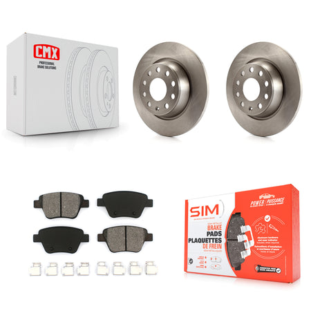 Rear Disc Brake Rotors And Semi-Metallic Pads Kit For Audi A3 Quattro Volkswagen Eos K8S-105116