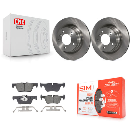 Rear Disc Brake Rotors And Semi-Metallic Pads Kit For BMW 328i K8S-105123