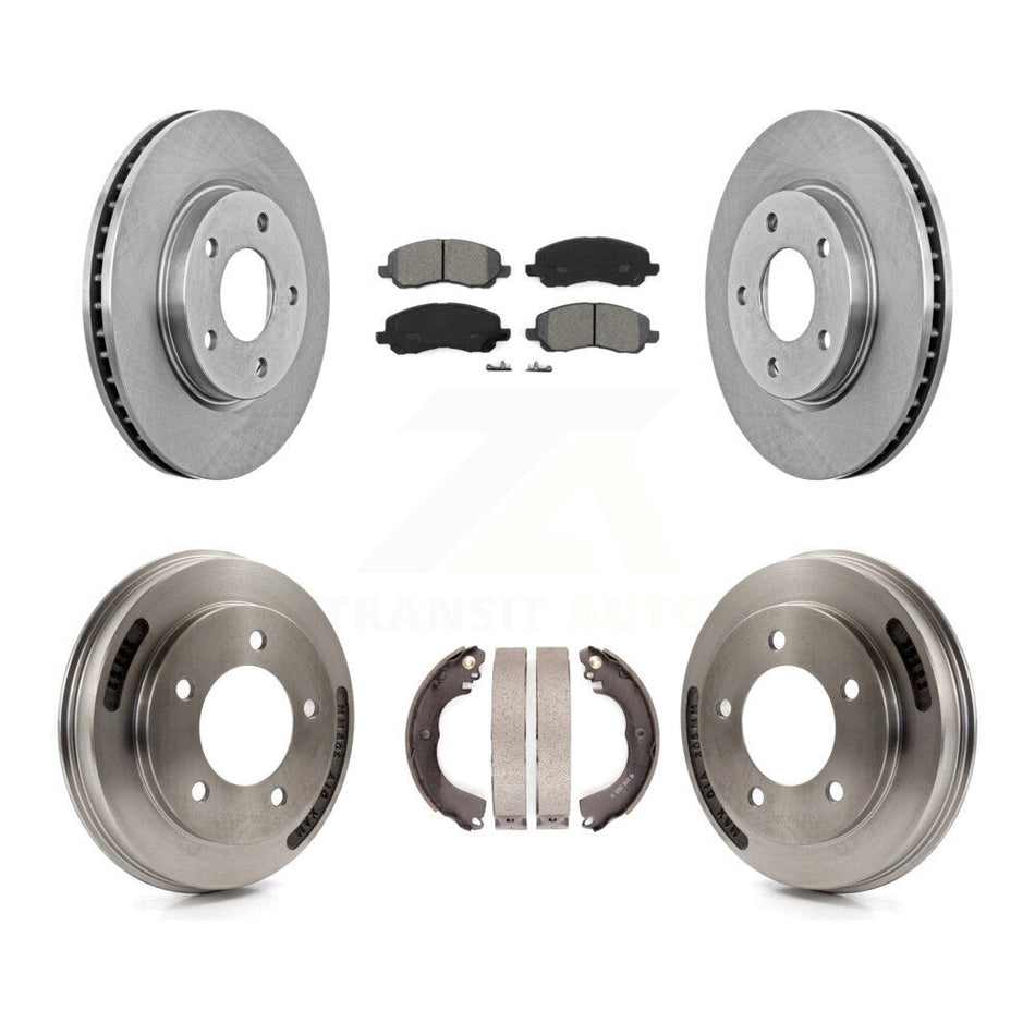 Front Rear Disc Brake Rotors Semi-Metallic Pads And Drum Kit For Mitsubishi Lancer K8S-105128