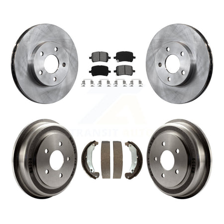 Front Rear Brake Rotor Semi-Metallic Pad & Drum Kit For 07-08 Pontiac G5 Disc rear brakes K8S-105129