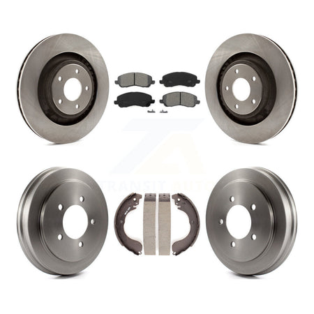 Front Rear Disc Brake Rotor Semi-Metallic Pad Drum Kit For 2008-2009 Dodge Caliber SXT/SE K8S-105131