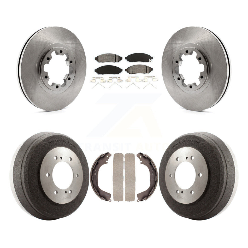 Front Rear Brake Rotor Semi-Metallic Pad & Drum Kit For 2004 Nissan Pathfinder From 08 04 K8S-105135