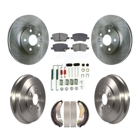 Front Rear Disc Brake Rotor Semi-Metallic Pad And Drum Kit (7Pc) For 2018 Chevrolet Sonic K8S-105141