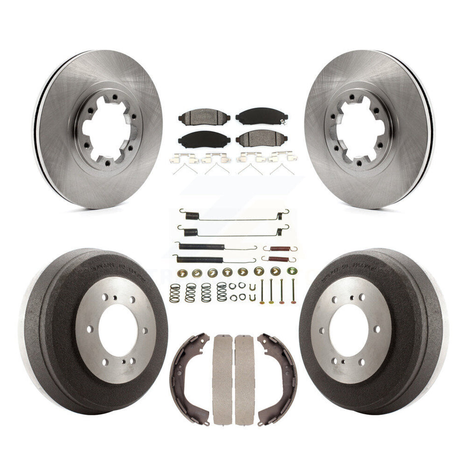 Front Rear Brake Rotors Semi-Metallic Pad Drum Kit (7Pc) For Nissan Pathfinder From 08 04 K8S-105146