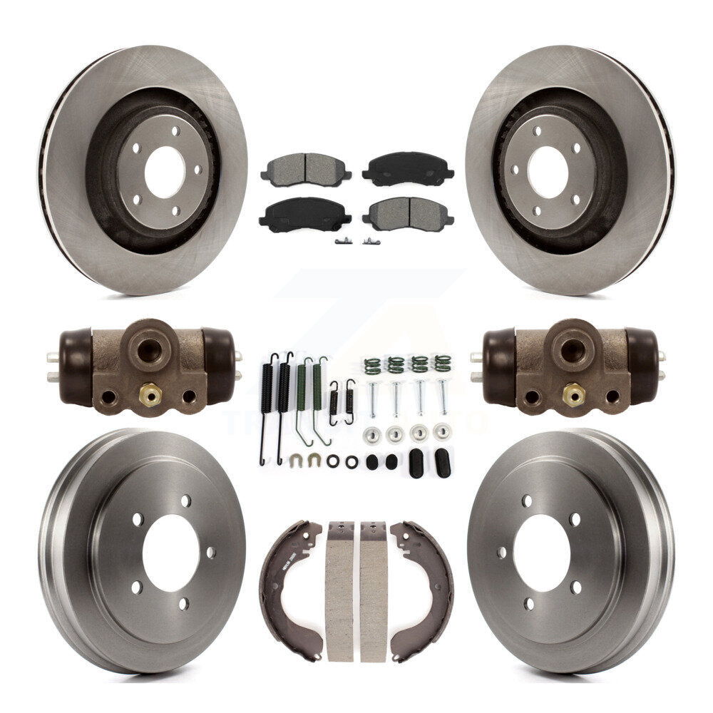 Front Rear Brake Rotors Semi-Metallic Pad & Drum Kit (9Pc) For 08-09 Dodge Caliber SXT/SE K8S-105239
