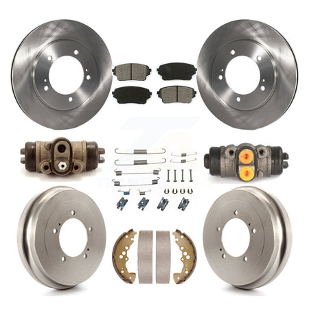 Front Rear Disc Brake Rotors Semi-Metallic Pads And Drum Kit (9Pc) For Suzuki XL-7 K8S-105244