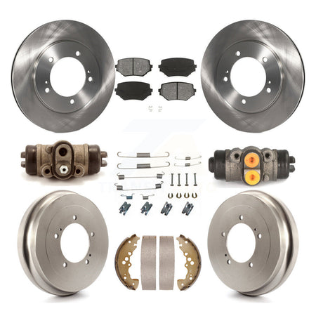 Front Rear Disc Brake Rotors Semi-Metallic Pads And Drum Kit (9Pc) For Suzuki XL-7 K8S-105245