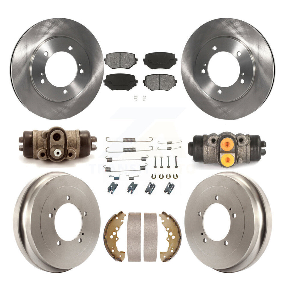 Front Rear Disc Brake Rotors Semi-Metallic Pads And Drum Kit (9Pc) For Suzuki XL-7 K8S-105245