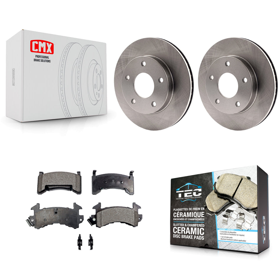 Front Disc Brake Rotors And Ceramic Pads Kit For Chevrolet S10 GMC Sonoma Blazer Jimmy S15 Cadillac Eldorado Oldsmobile Buick Riviera Seville Bravada Toronado Typhoon Syclone K8T-100001