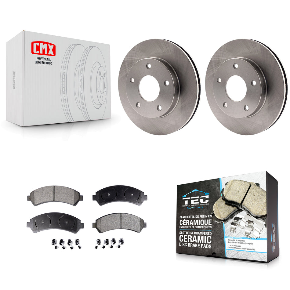 Front Disc Brake Rotors And Ceramic Pads Kit For 1997-1997 Chevrolet Blazer GMC Jimmy 4WD K8T-100002