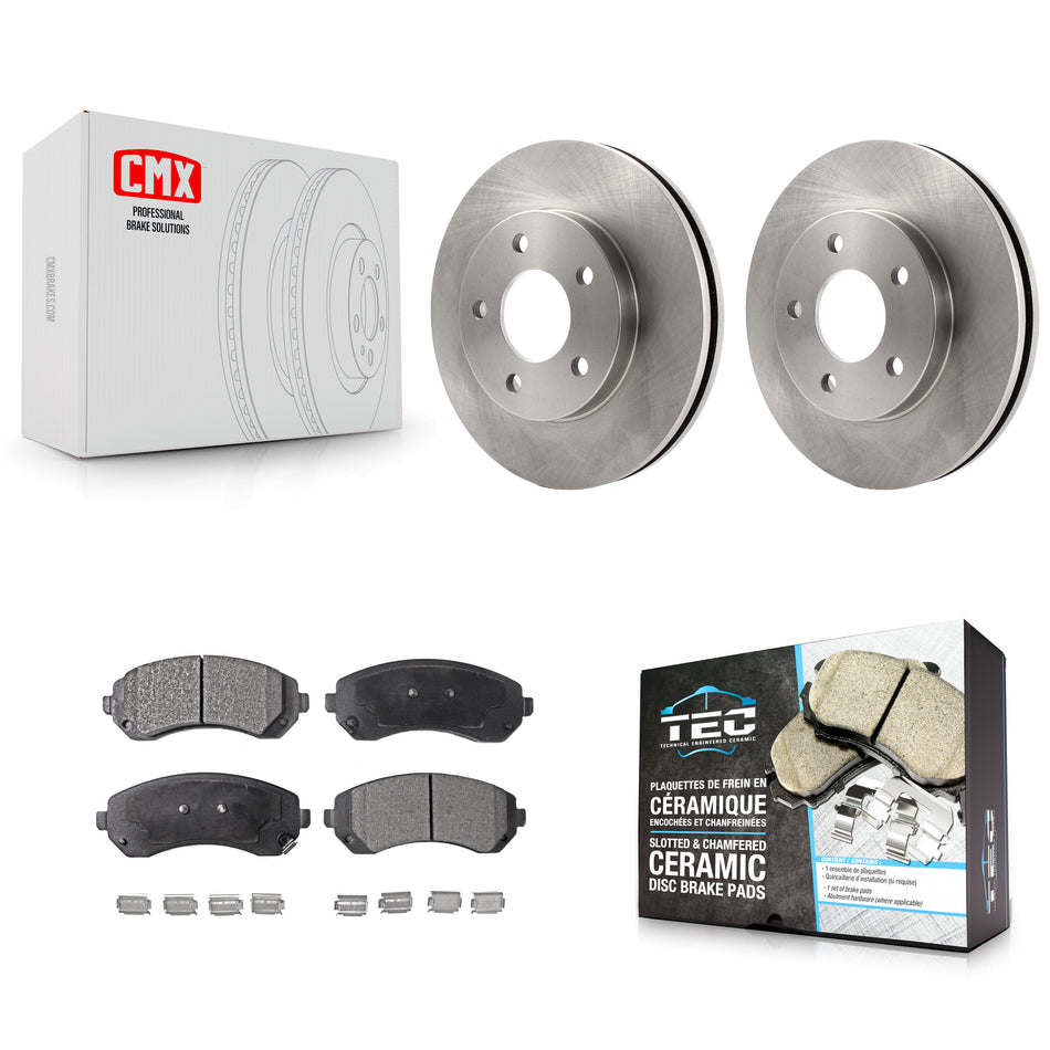 Front Disc Brake Rotors And Ceramic Pads Kit For Buick Rendezvous Pontiac Aztek K8T-100023