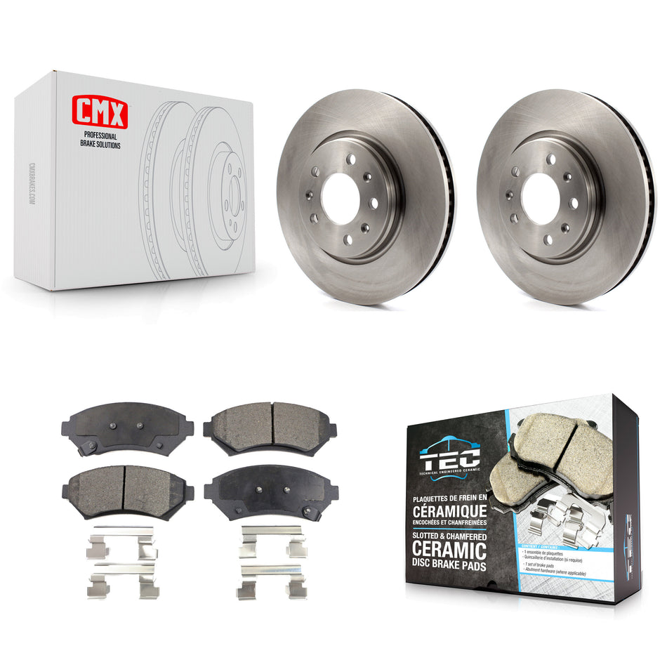 Front Disc Brake Rotors And Ceramic Pads Kit For 2003-2004 Cadillac Seville K8T-100031