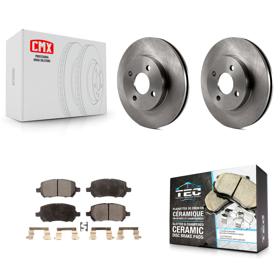 Front Disc Brake Rotors And Ceramic Pads Kit For Chevrolet Cobalt Saturn Ion Pontiac G5 Pursuit K8T-100034