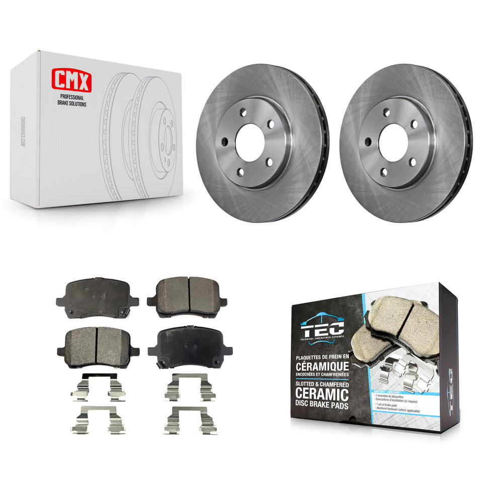Front Disc Brake Rotors And Ceramic Pads Kit For Chevrolet Malibu K8T-100041