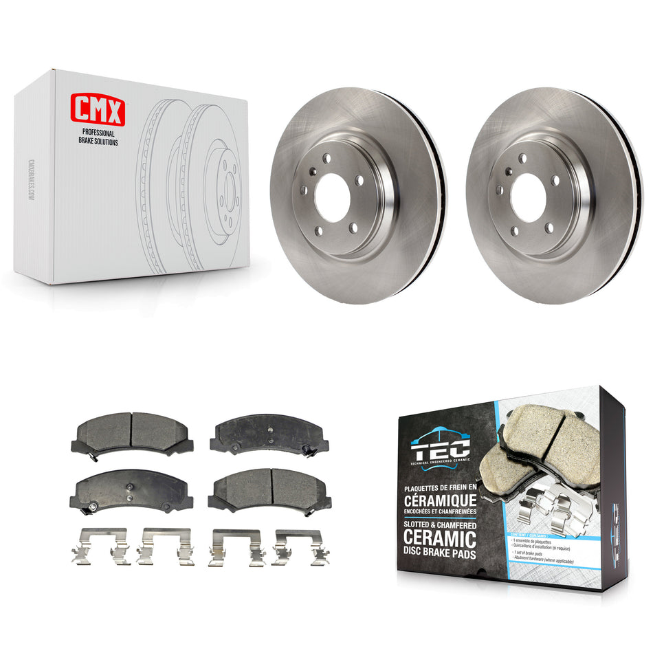 Front Disc Brake Rotors And Ceramic Pads Kit For Chevrolet Buick Lucerne Impala Cadillac DTS Limited LaCrosse Allure K8T-100056